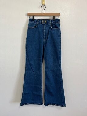 & Other Stories Medium Blue Wash High-Rise Flare Jeans Size 8